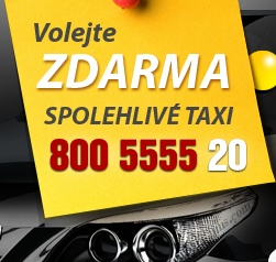 Volejte ZDARMA spolehlivé taxi 800 5555 20
